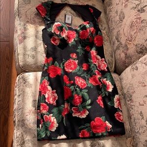 NWT Guess flower print sweetheart dress